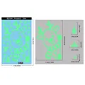 Measurements guide for glow-in-the-dark Christmas reindeer and snowflake sticker sheet - BQ784 Luminous Reindeer (Static)