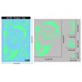 Detailed size chart for luminous Christmas Santa Claus and snowflake wall stickers - BQ785 Luminous Santa Claus (Static)
