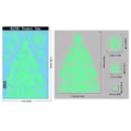 Luminous Christmas tree and snowflake wall stickers with detailed dimensions and sizes - BQ786 Luminous Christmas Tree (Static)