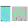 Size chart for glow-in-the-dark Christmas Santa and snowflake wall stickers - Luminous Santa Claus Style (BQ789)