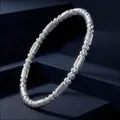 Elegante bracciale rigido in acciaio inossidabile argento con design a spirale - Color Acciaio