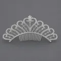 Silver princess rhinestone heart crown tiara hair comb for little girl's birthday party - Silver Versatile Girls Crown (TS-J3060S)