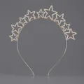 Sparkling rhinestone star headband crown for girls birthday party princess outfit - Pentagram Versatile Girls Headband (TS-J2829)