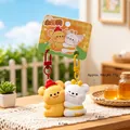 Cute magnetic bee bear resin keychain pair for couples, yellow and white colors - Magnetic Resin Bee Dog / SKU Price for One Pair