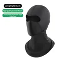Premium black long-style cooling silk cycling balaclava for UV sun protection outdoors - 1st Generation Long Style / Black