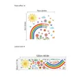 Regenbogen- und Sonnenwandaufkleber mit motivierenden Zitaten für Kinderzimmer - Sonne Regenbogen Stil (ZC2192) / 30x120cm (1 Blatt) / Bunt