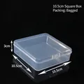 Boîte de rangement carrée en plastique transparent pour bijoux, 10,5x10,5x3cm - Boîte carrée 10,5 (10,5 * 10,5 * 3 cm)