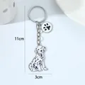Detailansicht eines Dalmatiner-Hundeschlüsselanhängers aus Metall, Maße 11cm mal 3cm - Neuer Dalmatiner