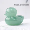 Small green aventurine carved duck figurine for mineral collections and gifts - Green Aventurine