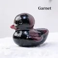 Hand-carved natural garnet gemstone duck figurine crystal mineral specimen ornament - Garnet