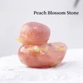 Hand-carved natural pink rhodonite duck figurine crystal animal carving for home gift - Rhodonite