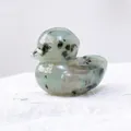 Hand-carved natural Tianshan Blue crystal duck figurine for mineral collection and decor. - Tianshan Blue