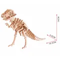 Handmade 3D wooden dinosaur T-Rex skeleton puzzle DIY educational model toy for kids - Yzp09 Tyrannosaurus Rex