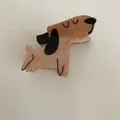 Schattige bruine haarclip in de vorm van een hond van acetaat voor dagelijkse haar - 5# Bruine hond met lang gezicht Stijl