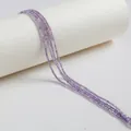 Faceted tiny purple zircon loose beads for making handmade jewelry and necklaces - 3mm / Purple