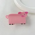 Schattige cartoon varkensvormige acetaat haarklem voor meisjes, roze haaraccessoire - Varken