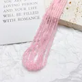Faceted 3mm pink natural stone beads for DIY jewelry making and artistic craft projects - 20Pcs/Pack / Rose Quartz