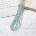 Natural 3mm faceted blue stone beads strings for DIY handcrafted jewelry making materials - Amazonite