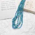 3mm sky blue faceted natural stone loose beads for handmade DIY jewelry crafting - Apatite