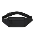 Black tactical waist bag for men, lightweight running fanny pack for gym and outdoor - Black