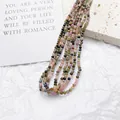 Natural 3mm colorful faceted stone beads strands for handmade DIY jewelry necklace material - Tourmaline