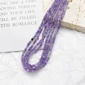 Handmade faceted 3mm purple amethyst natural stone beads for DIY jewelry making projects - Purple Crystal