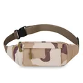 Tactical camouflage fanny pack for men with adjustable strap - Khaki Camouflage