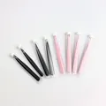 Set di pinzette per sopracciglia professionali in acciaio inox nero e rosa con custodia - Tubo A Ugello Piatto Verniciato A Polvere Monoblocco (spessore 12 Mm)