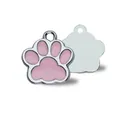 Süßer rosa pfotenförmiger Legierung-Haustiermarken-Anhänger für DIY-Halsketten und Anhänger - Anhänger-Stil (HC356) / Rosa