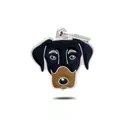 Pendentif en émail tête de chien Doberman cartoon pour porte-clés sacs et accessoires - Doberman