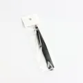 Professional black slanted tip eyebrow tweezers in clear protective packaging. - 1.2mm Flat Tip in OPP Bag / Black