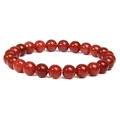 Natural red sunstone beaded bracelet for men and women, handmade gemstone gift - Red Agate