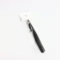 Professional black matte slanted stainless steel tweezers in clear retail packaging - 1.0mm Angled Knife Tip in OPP Bag / Black