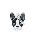 Pendentif tête de chien en émail bouledogue français pour sacs et porte-clés bijoux - Boston Terrier