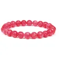 Natural pink sunstone beaded bracelet for men and women - Red Angelite Style