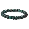 Natural sunstone beaded bracelet with unique cracked texture for men and women jewelry - Green Dragon Vein Agate