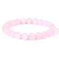 Handmade natural pink sunstone beaded bracelet for men and women jewelry - Rose Quartz