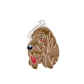 Pendentif tête de chien Bloodhound en dessin animé pour porte-clés ou sac à main - Saint-Hubert