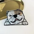 Close-up of a creative bulldog acetate hair claw clip with a shiny pearlescent finish - Bulldog Style (5)