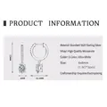 S925 sterling silver earrings featuring 1.5CT oval Moissanite drops in D color - White Gold Oval (D Color Moissanite) Drop