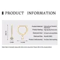 925 sterling silver moissanite hoop earrings in gold with detailed size measurements - Bubble Drop (Yellow Gold) 4mm