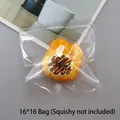 Transparent PVC self-sealing storage bag, 16x16cm size, perfect for jewelry or small items - 100-piece Set Of 16*16-26 Microns Without Holes - Limited-time Price Reduction