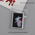 Small transparent PVC self-sealing bag 6x8.5cm with 6mm hanging hole for jewelry storage - With Holes / 6x8.5cm