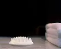 Professional white silicone hedgehog-shaped pet massage brush for grooming and washing - Pet Massage Brush-White