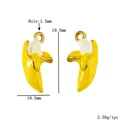 Dimensiones y peso detallados del colgante de banana en acero inoxidable con esmalte - Plátano Pelado