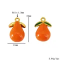 Colgante en forma de naranja de acero inoxidable esmaltado con medidas 16x11mm - Pera