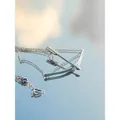 Taylor Swift inspired silver bow and arrow pendant necklace, elegant jewelry gift - Silver