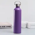 Gourde de sport élégante en acier inoxydable violet avec bouchon à poignée métallique. - 350ml / Violet