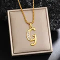Collier de luxe plaqué or avec pendentif lettre G et incrustations de zircons brillants - Chaîne Plaquée Or G