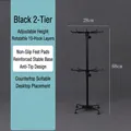 Espositore professionale girevole nero a 2 livelli per calze e gioielli, altezza 68 cm - Nero Supporto a 2 Livelli (Modello da Tavolo)